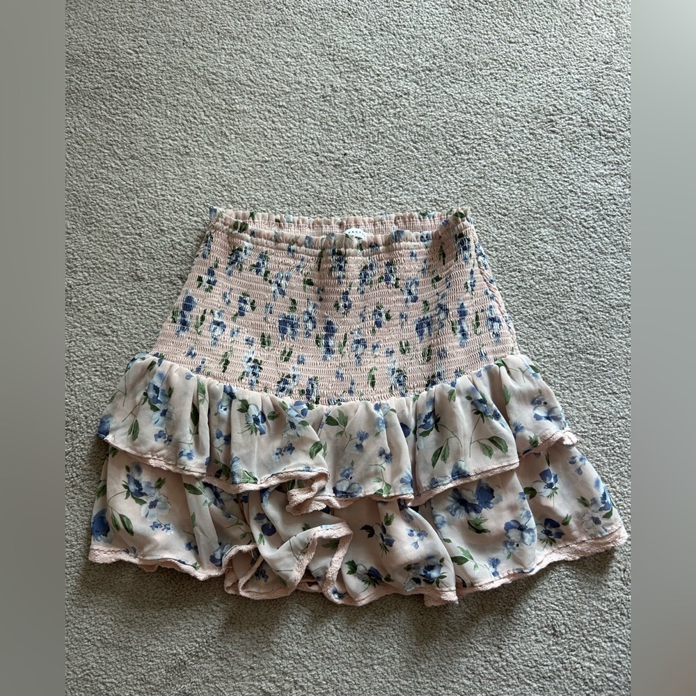 English Factory Floral Ruffle Skirt